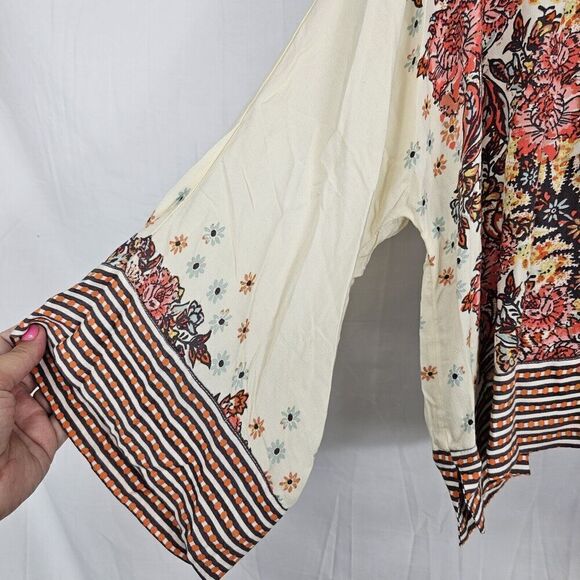 Free People Mix and Match Blouse Tea Combo Crop Top Wide Long Sleeve Women's XS - Picture 5 of 6